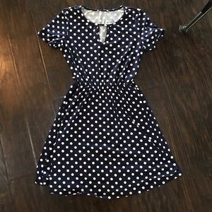 Polka Dot navy blue dress